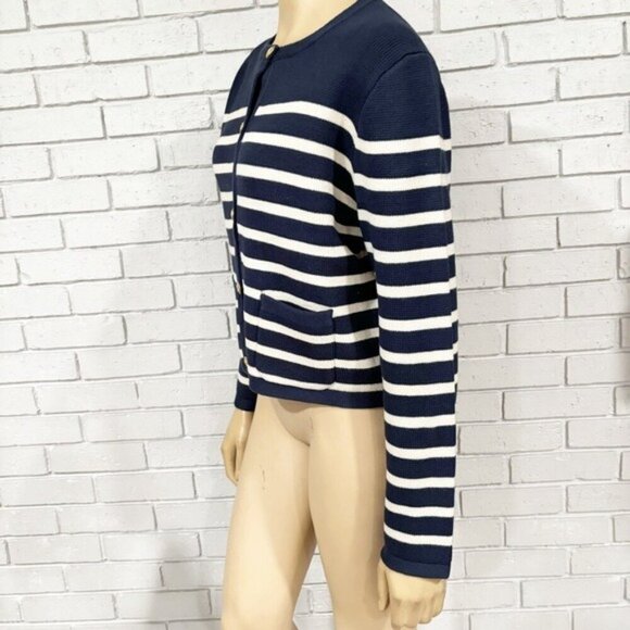 J.Crew Women’s Emilie Sweater Lady Jacket in Stripe - Size Large - Picture 12 of 15